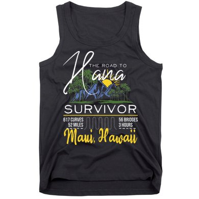 Road To Hana Survivor Curvy Palm Maui Hawaii Lover Tank Top