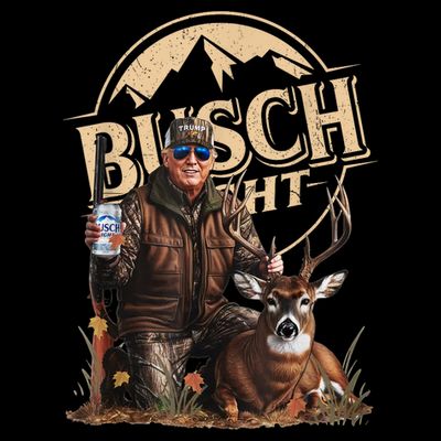 Retro Trump Hunting Deer Funny Beer Drinking Beer Hunting T-Shirt