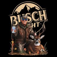 Retro Trump Hunting Deer Funny Beer Drinking Beer Hunting 7-Panel Snapback Hat