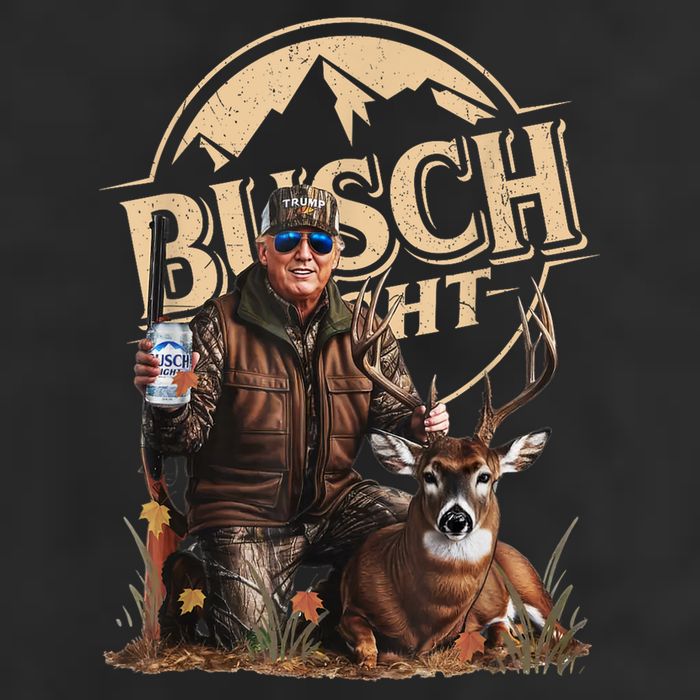 Retro Trump Hunting Deer Funny Beer Drinking Beer Hunting Adult Drive Performance Visor