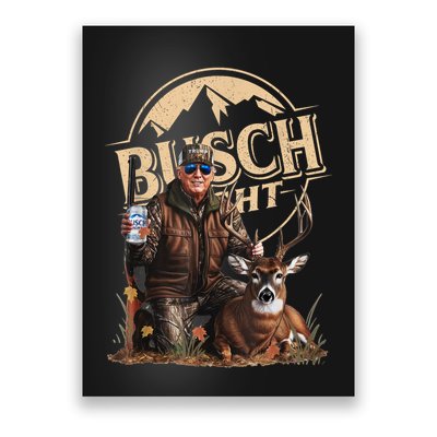 Retro Trump Hunting Deer Funny Beer Drinking Beer Hunting Poster