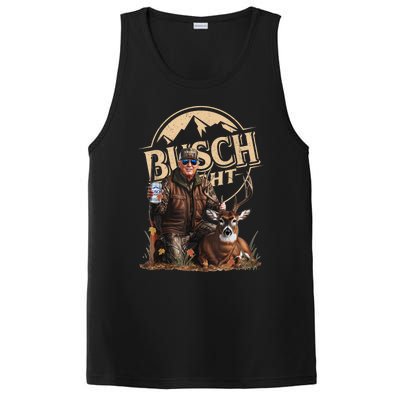 Retro Trump Hunting Deer Funny Beer Drinking Beer Hunting PosiCharge Competitor Tank