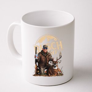 Retro Trump Hunting Deer Funny Beer Drinking Beer Hunting Coffee Mug