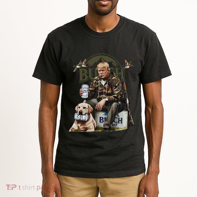 Retro Trump Hunting Deer Funny Beer Drinking Beer Hunting Tall T-Shirt