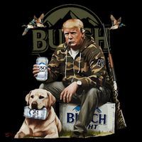 Retro Trump Hunting Deer Funny Beer Drinking Beer Hunting 16 in Basic Backpack