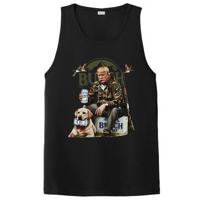 Retro Trump Hunting Deer Funny Beer Drinking Beer Hunting PosiCharge Competitor Tank