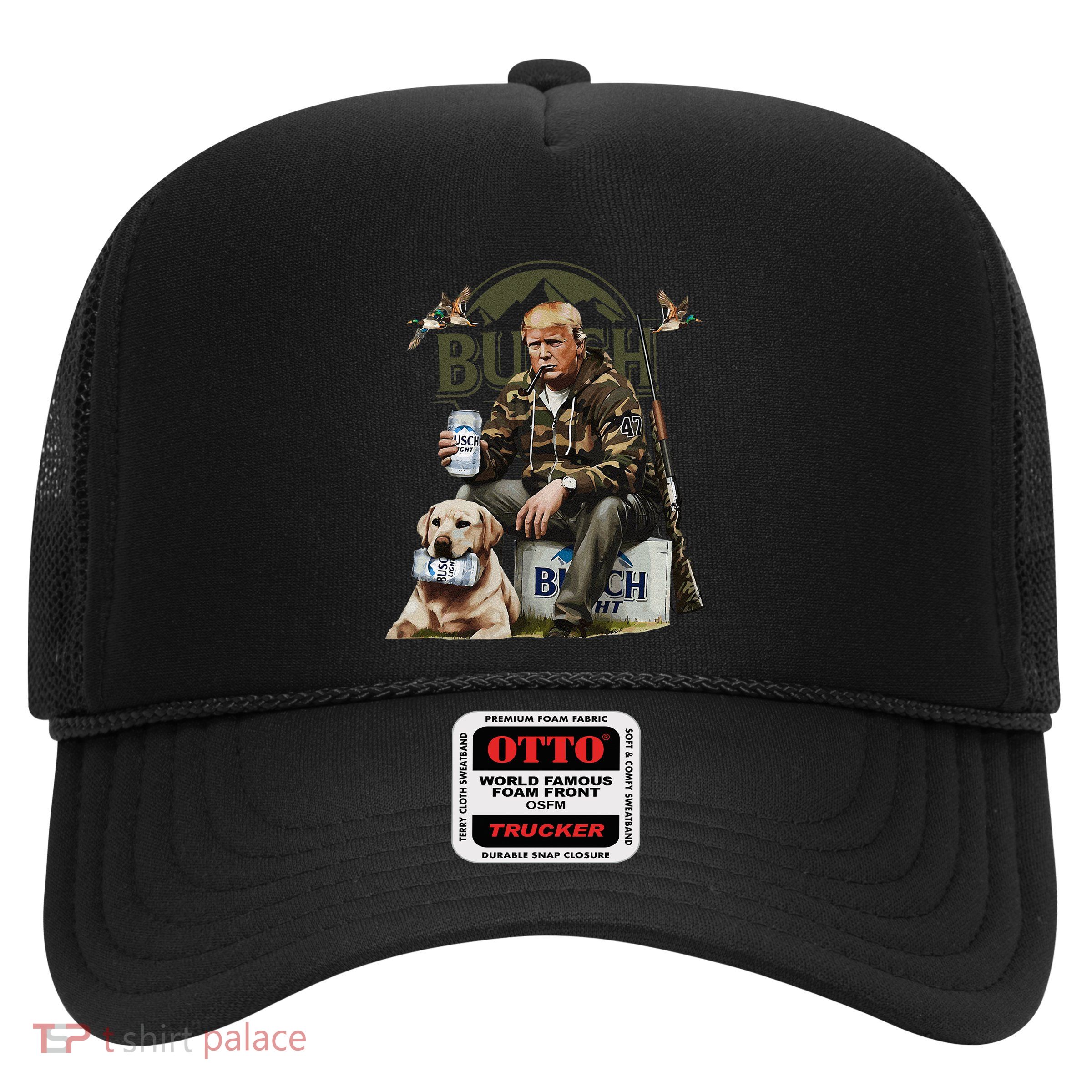 Retro Trump Hunting Deer Funny Beer Drinking Beer Hunting Trucker Hat