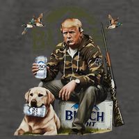 Retro Trump Hunting Deer Funny Beer Drinking Beer Hunting Vector Backpack