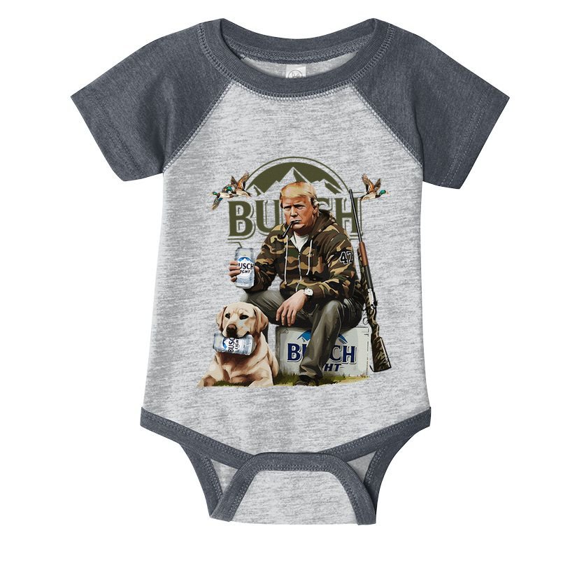 Retro Trump Hunting Deer Funny Beer Drinking Beer Hunting Infant Baby Jersey Bodysuit