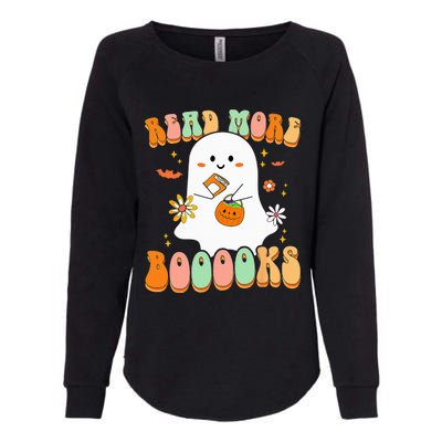 Retro Teacher Halloween Ghost Read More Books Teacher Womens California Wash Sweatshirt