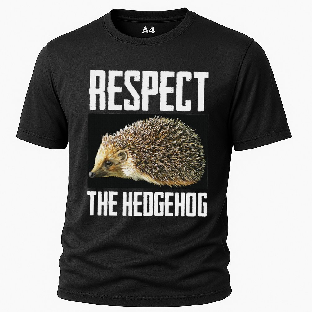 Respect The Hedgehog Cool Spiny Mammal Photo Graphic Performance Shirt