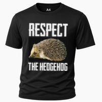 Respect The Hedgehog Cool Spiny Mammal Photo Graphic Cooling Performance Crew T-Shirt
