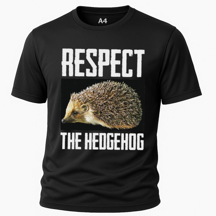Respect The Hedgehog Cool Spiny Mammal Photo Graphic Cooling Performance Crew T-Shirt