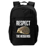 Respect The Hedgehog Cool Spiny Mammal Photo Graphic Backpack