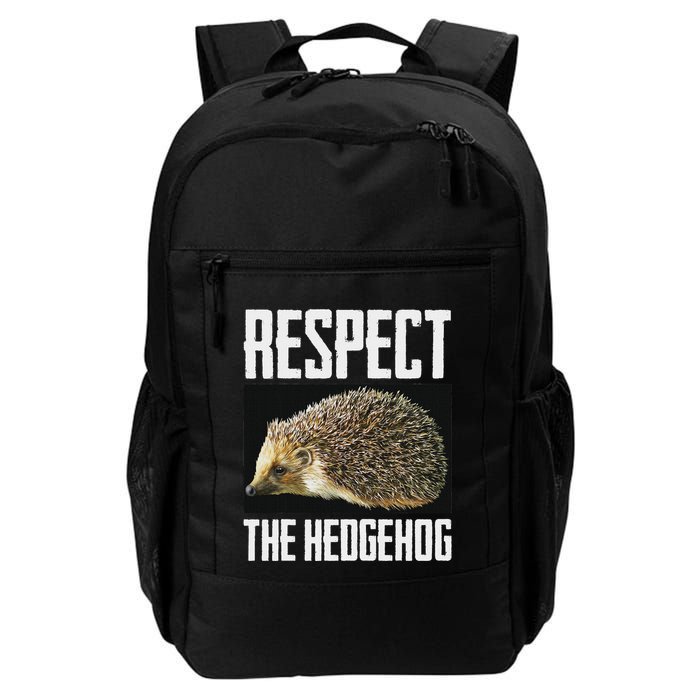 Respect The Hedgehog Cool Spiny Mammal Photo Graphic Backpack
