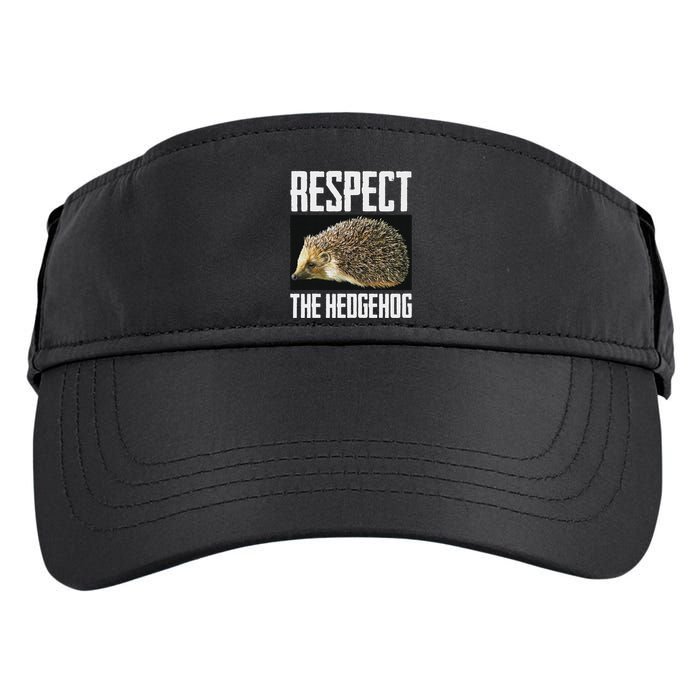 Respect The Hedgehog Cool Spiny Mammal Photo Graphic Adult Drive Performance Visor
