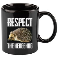 Respect The Hedgehog Cool Spiny Mammal Photo Graphic 11oz C Handle Ceramic Mug