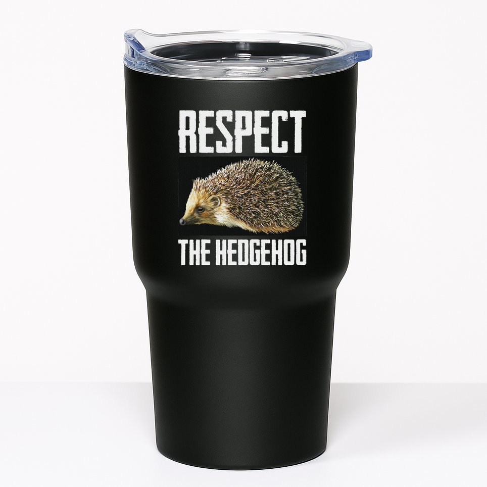 Respect The Hedgehog Cool Spiny Mammal Photo Graphic Tumbler