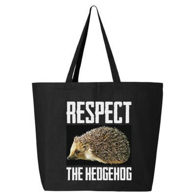 Respect The Hedgehog Cool Spiny Mammal Photo Graphic 25L Jumbo Tote