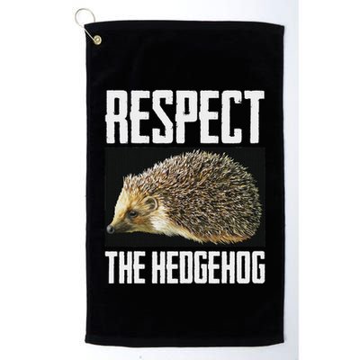 Respect The Hedgehog Cool Spiny Mammal Photo Graphic Golf Towel