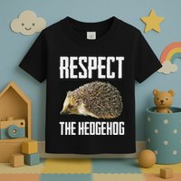 Respect The Hedgehog Cool Spiny Mammal Photo Graphic Toddler T-Shirt