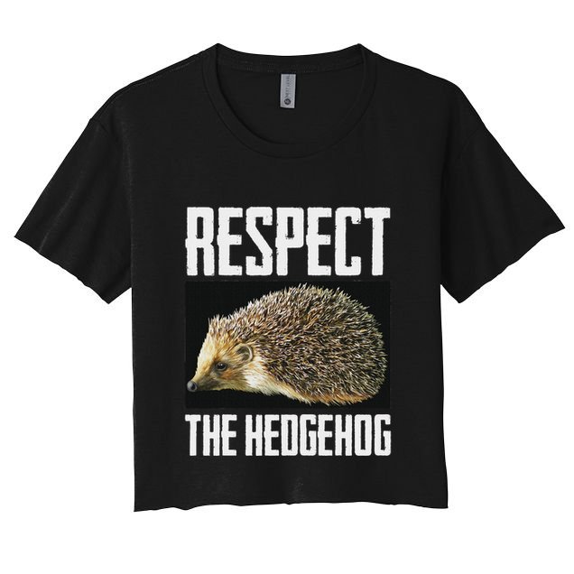 Respect The Hedgehog Cool Spiny Mammal Photo Graphic Crop Top