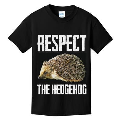 Respect The Hedgehog Cool Spiny Mammal Photo Graphic Kids T-Shirt