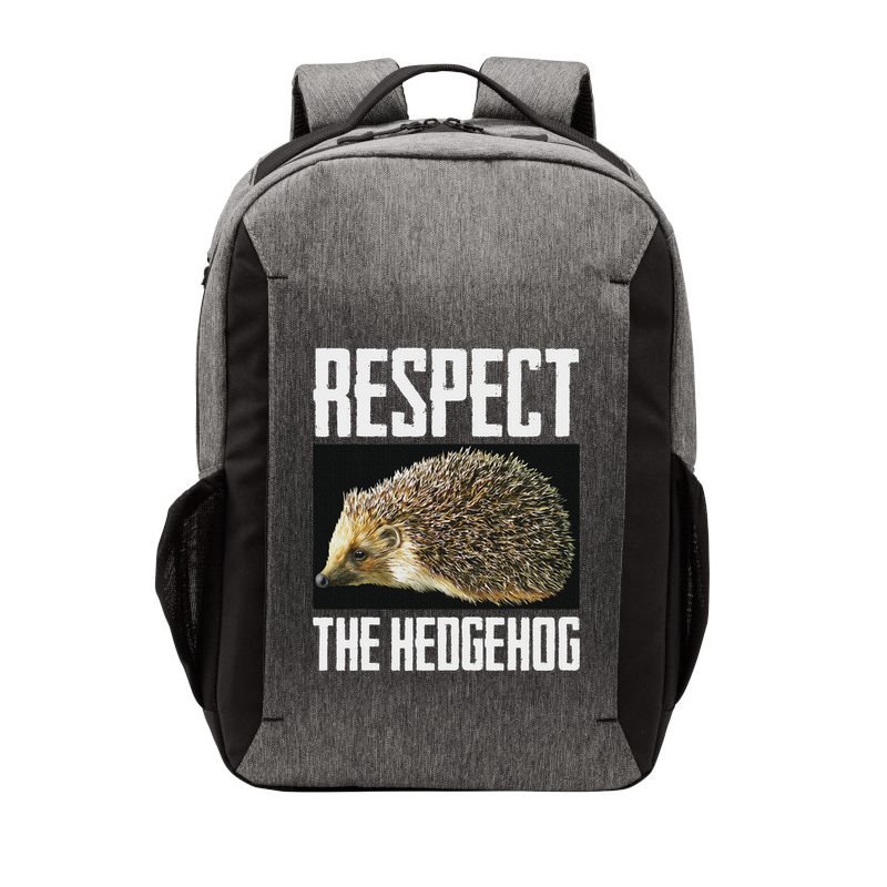 Respect The Hedgehog Cool Spiny Mammal Photo Graphic Vector Backpack