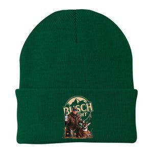 Retro Trump Hunting Deer Funny Beer Drinking Beer Hunting Knit Cap Winter Beanie