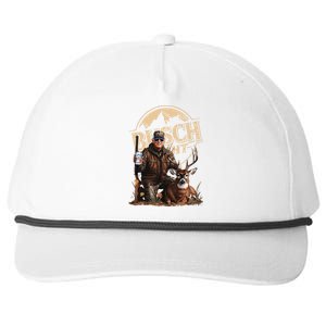 Retro Trump Hunting Deer Funny Beer Drinking Beer Hunting Snapback Five-Panel Rope Hat