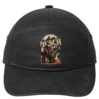 Retro Trump Hunting Deer Funny Beer Drinking Beer Hunting 7-Panel Snapback Hat