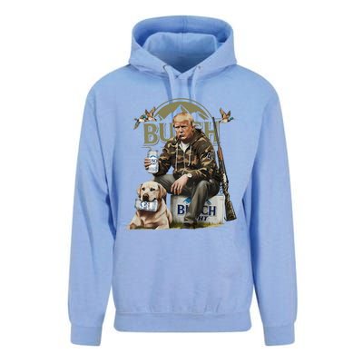 Retro Trump Hunting Deer Funny Beer Drinking Hunting On Back Unisex Surf Hoodie