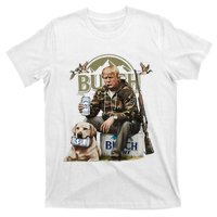 Retro Trump Hunting Deer Funny Beer Drinking Hunting On Back T-Shirt