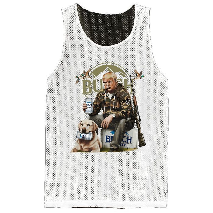 Retro Trump Hunting Deer Funny Beer Drinking Hunting On Back Mesh Reversible Basketball Jersey Tank