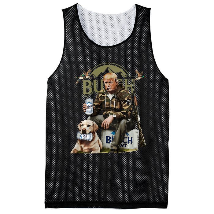 Retro Trump Hunting Deer Funny Beer Drinking Hunting Mesh Reversible Basketball Jersey Tank