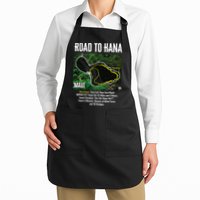 Road To Hana Map Maui Island Surfing Hawaiian Beach Summer Apron