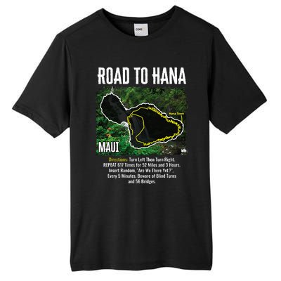 Road To Hana Map Maui Island Surfing Hawaiian Beach Summer Tall Fusion ChromaSoft Performance T-Shirt