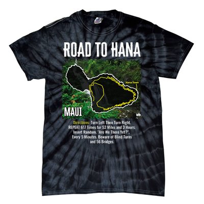 Road To Hana Map Maui Island Surfing Hawaiian Beach Summer Tie-Dye T-Shirt