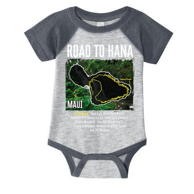 Road To Hana Map Maui Island Surfing Hawaiian Beach Summer Infant Baby Jersey Bodysuit