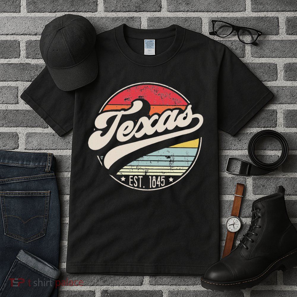 Retro Texas Home State Tx Cool 70s Style Sunset Tall T-Shirt