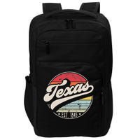 Retro Texas Home State Tx Cool 70s Style Sunset Impact Tech Backpack