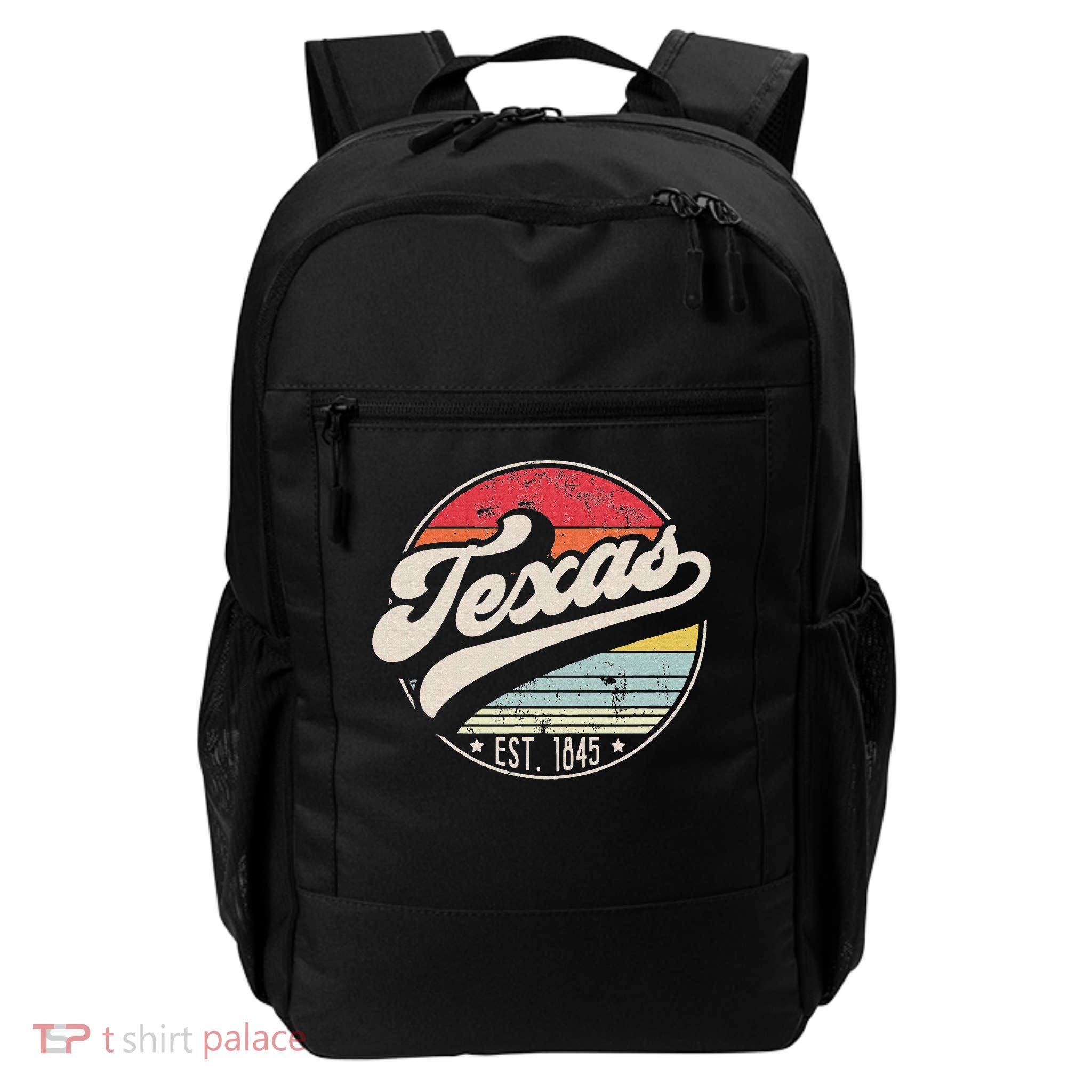 Retro Texas Home State Tx Cool 70s Style Sunset Backpack