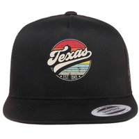 Retro Texas Home State Tx Cool 70s Style Sunset Flatbill Hat