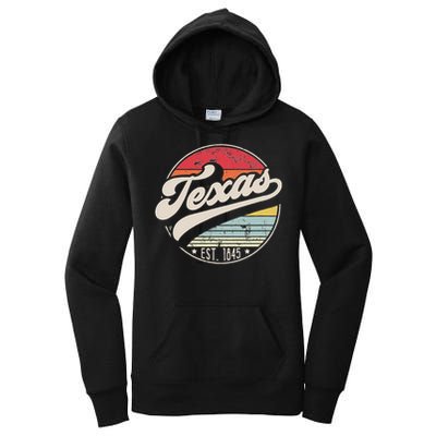 Retro Texas Home State Tx Cool 70s Style Sunset Women's Pullover Hoodie