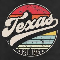 Retro Texas Home State Tx Cool 70s Style Sunset Golf Towel
