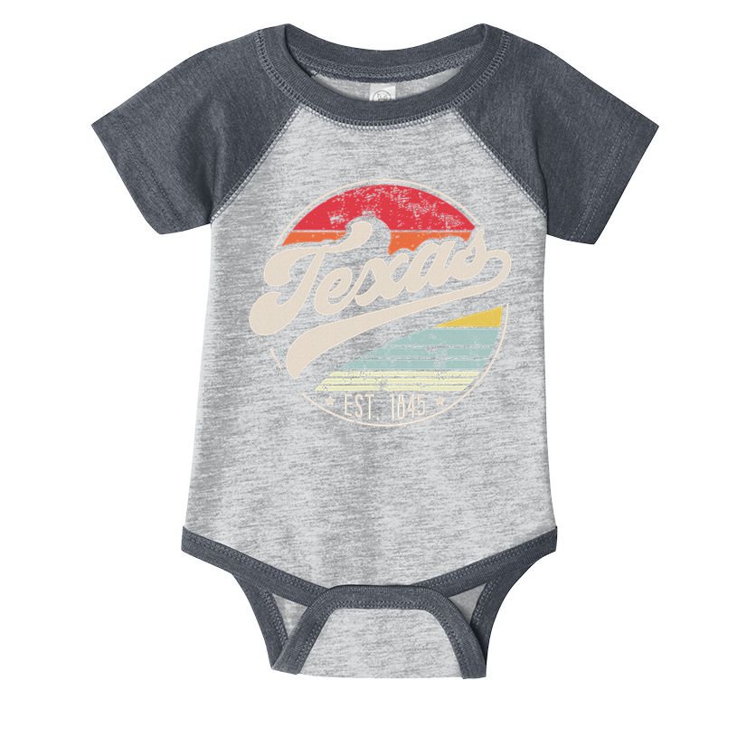 Retro Texas Home State Tx Cool 70s Style Sunset Infant Baby Jersey Bodysuit