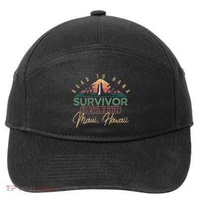 Road To Hana Survivor Curvy Palm Maui Hawaii Lover 7-Panel Snapback Hat