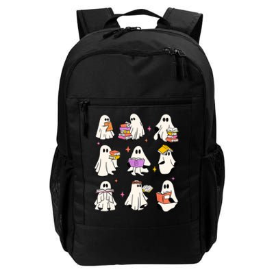 Retro Teacher Halloween Ghost Read More Books Teacher Daily Commute Backpack