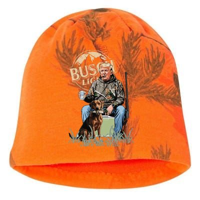 Retro Trump Hunting Deer Funny Beer Drinking Hunting Gift Kati - Camo Knit Beanie