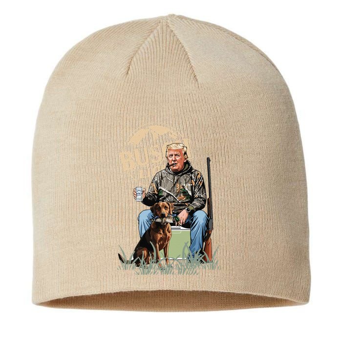 Retro Trump Hunting Deer Funny Beer Drinking Hunting Gift Sustainable Beanie